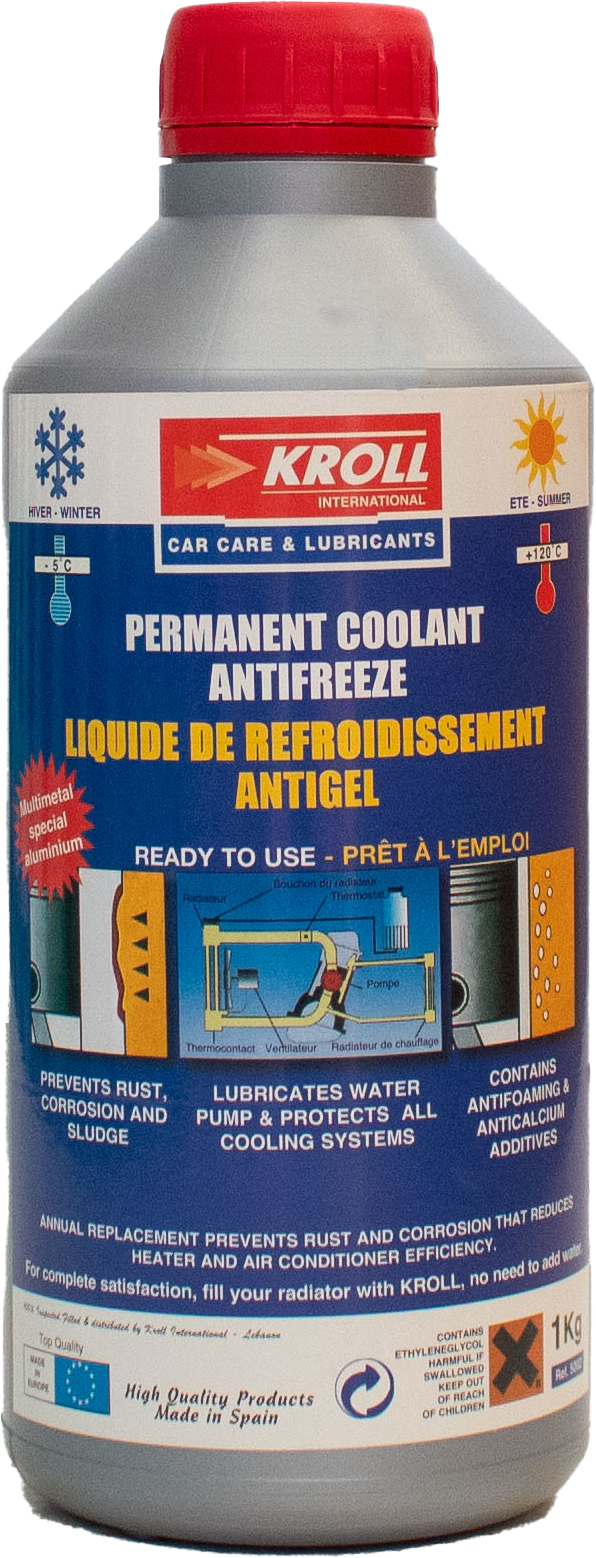 Permanent coolant antifreeze-pink